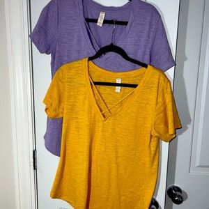 2-in-1 T-Shirts w/Front Cross